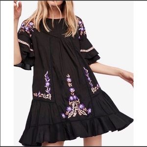 Free people dress flower boho size xs